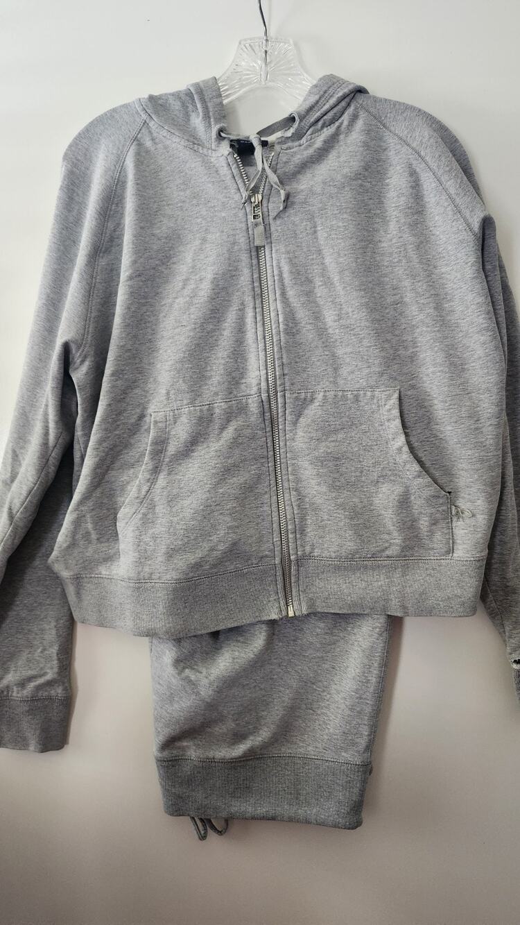 VTG 90s Y2K GAP Gray Fleece Sweatsuit Set Full Zip Hoodie Sweatpants Large #367